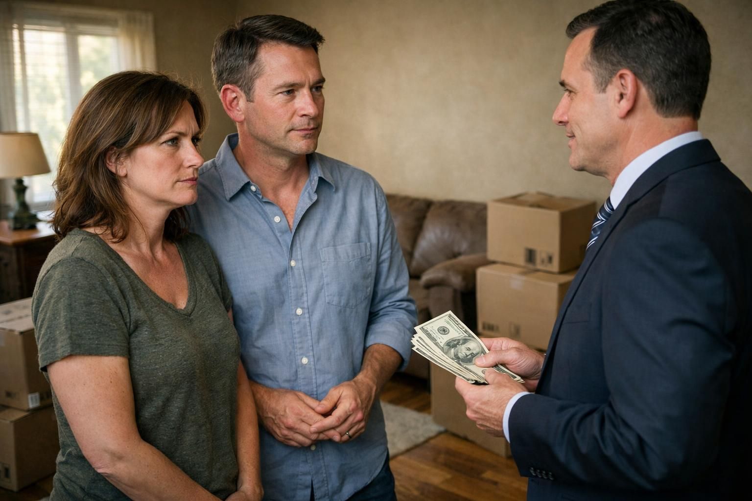 A couple grapples with selling their home to avoid foreclosure.