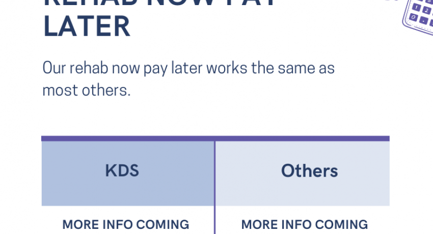 KDS vs. other rehab now pay later options